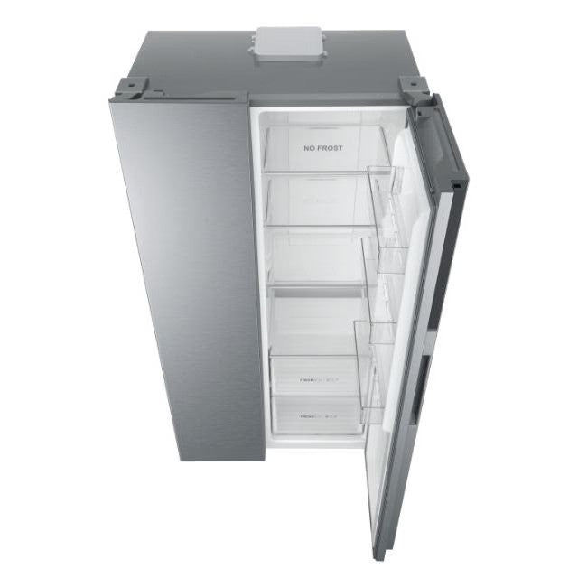 Frigider side by side Haier HSR3918ENPG, 528 l, Total No Frost, argintiu