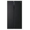 Frigider side by side Haier HSR3918ENPB, 528 l, Total No Frost, Motor Inverter, Multi Air Flow, Display, Super cooling, Super freezing, Clasa E, H 177 cm, Negru