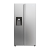 Side by Side Haier HSW59F18EIMM 601l, TNF, Display touch, Dispenser de apa si gheata, 37dB, 177/90 cm, Clasa E, New Platinum Inox