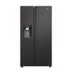 Side by Side Haier HSW59F18EIPT, 601 litri, Total No Frost, Multi air flow, clasa E, H 178 cm, WiFi, SuperCooling, SuperFreezing, Holidays, rack pentru vinuri, dispenser de apa si gheata, Negru