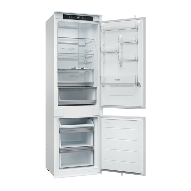 Combină frigorifică încorporabilă Haier EHBQW5518E, 251 l, No Frost, albă