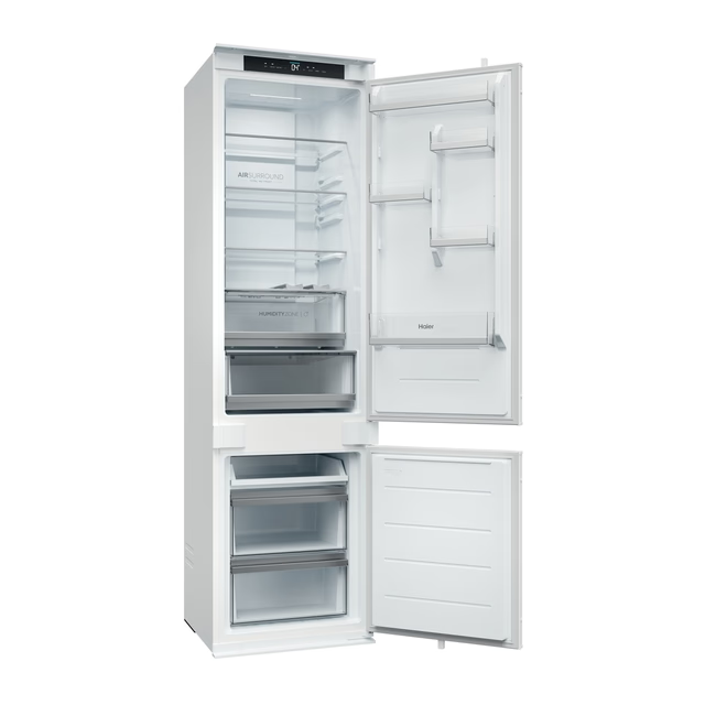 Combină frigorifică încorporabilă Haier EHBQW5519E, No Frost, albă