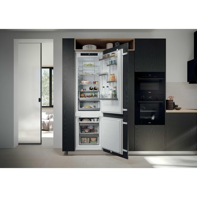 Combină frigorifică încorporabilă Haier EHBQW5519E, No Frost, albă