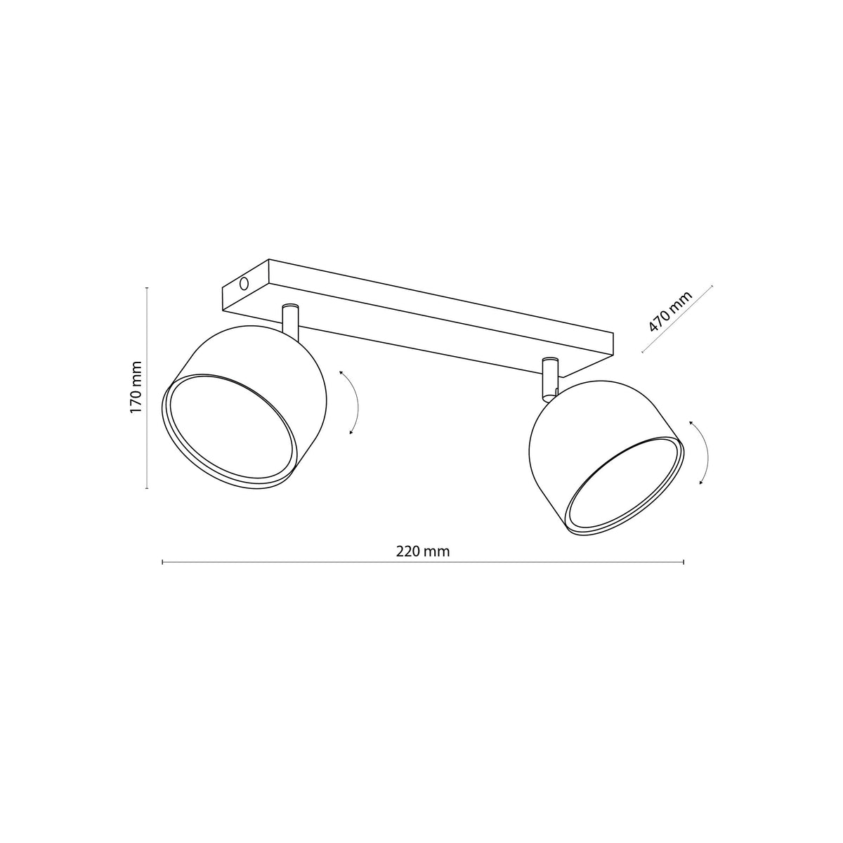 Plafonieră TK Lighting Altea 2, alb, 2 x GU10, 6513