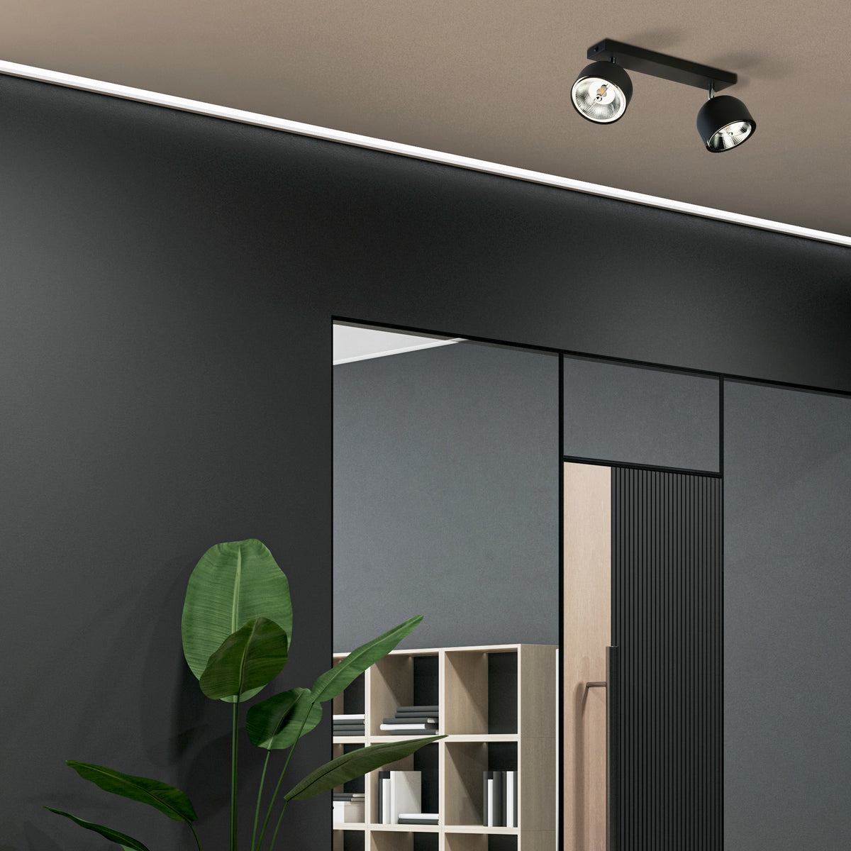 Plafonieră TK Lighting Altea 2, negru, 6518