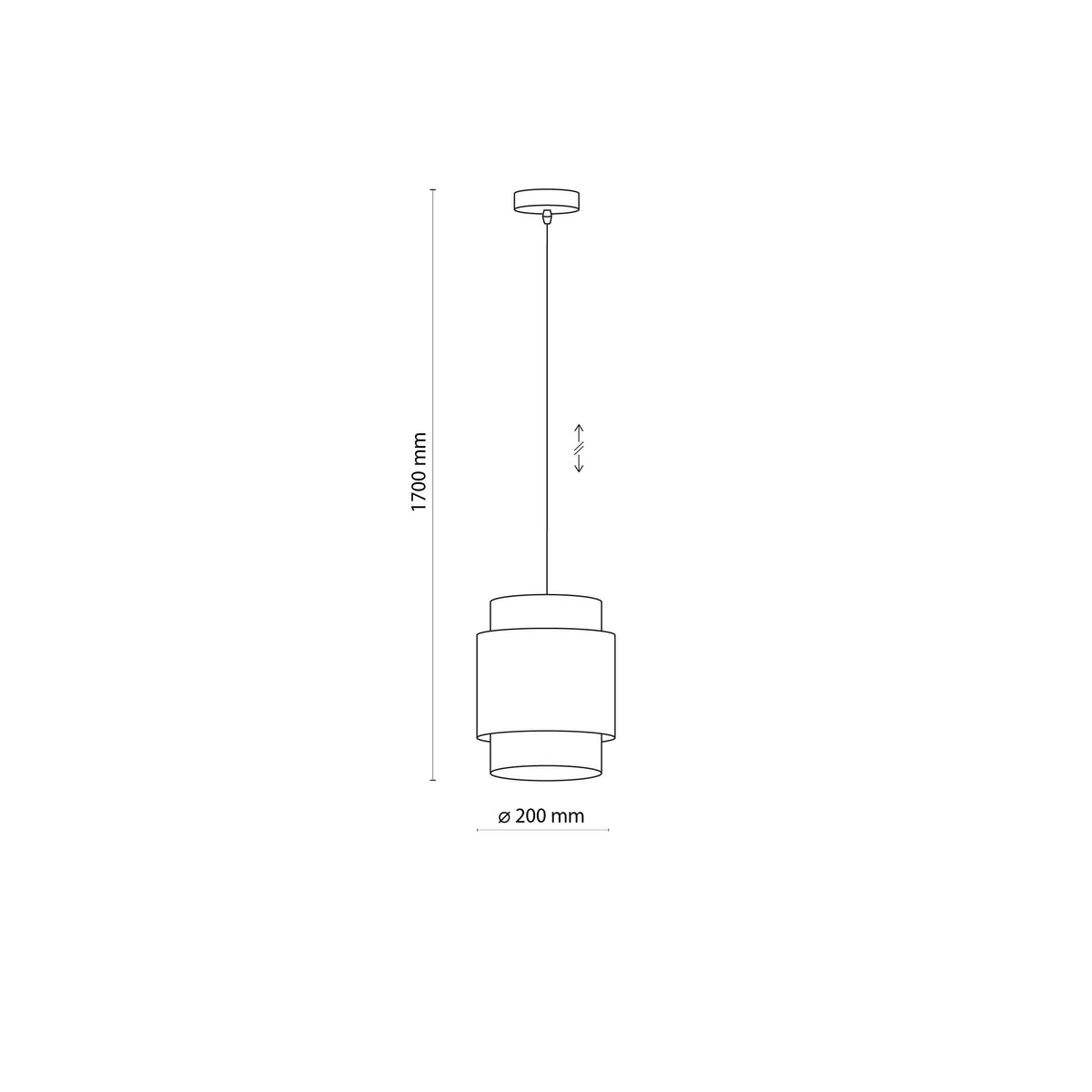 Pendul TK Lighting Boho 1 200, alb, 6528