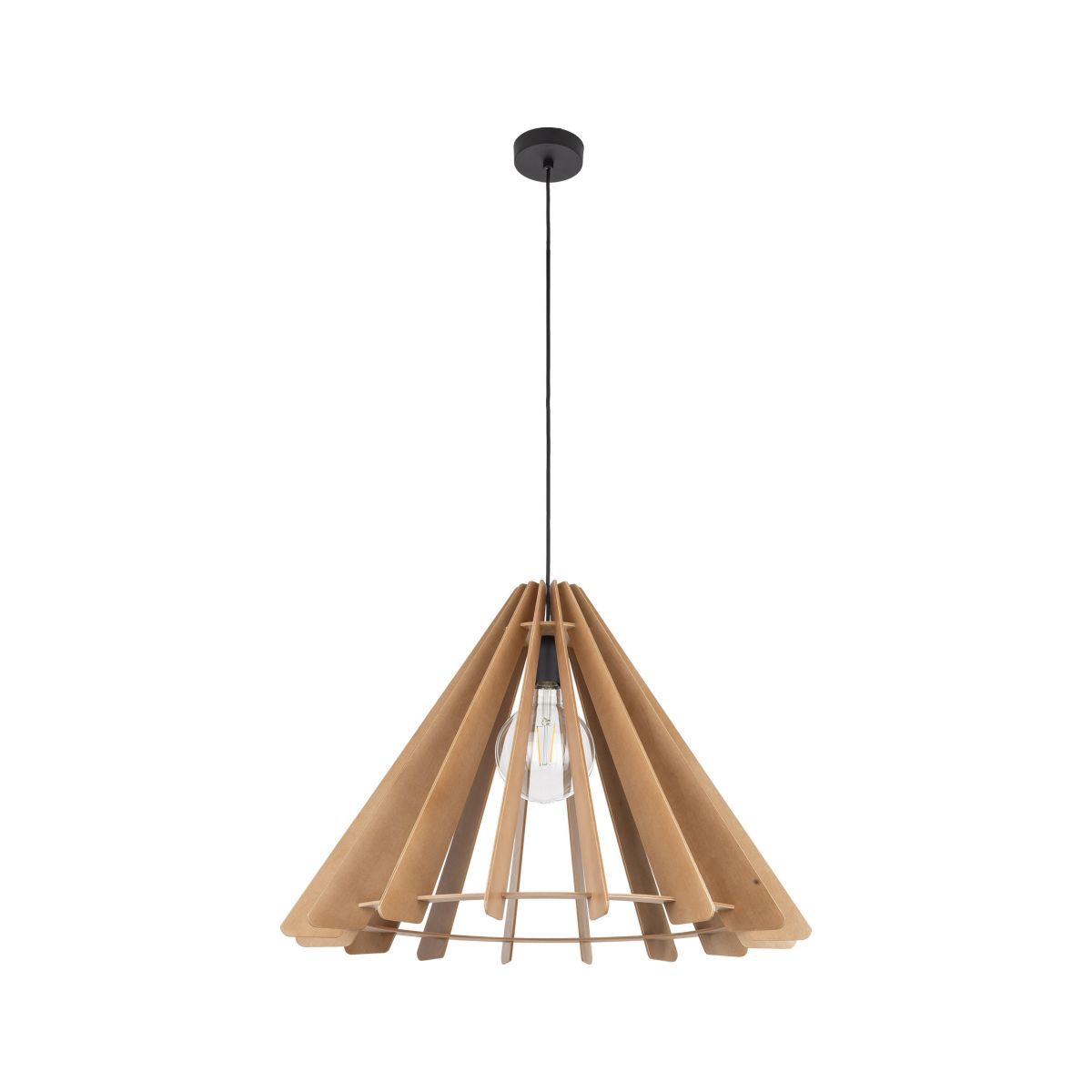 Lampă suspendată TK Lighting Eris, lemn, 6611