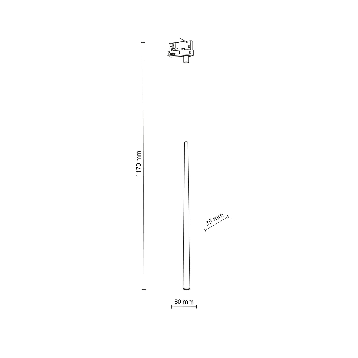 Spot pe șină TK Lighting Tracer Trifazat Piano 1, alb, 6859