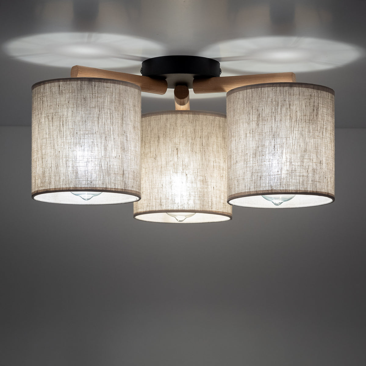 Aplică TK Lighting Deva 3, natur, 3 x E27, 6865