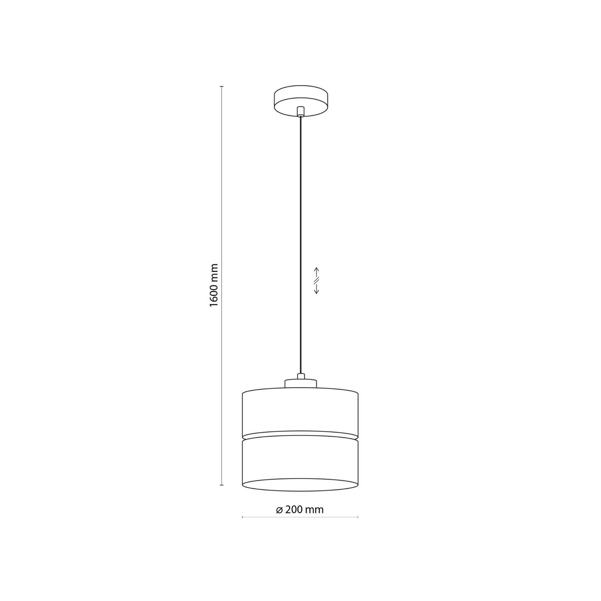 Lampă suspendată TK Lighting Eco 3, 5773