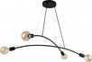 Lampa suspendata Helix neagra 2 brate, 4x E27 15W