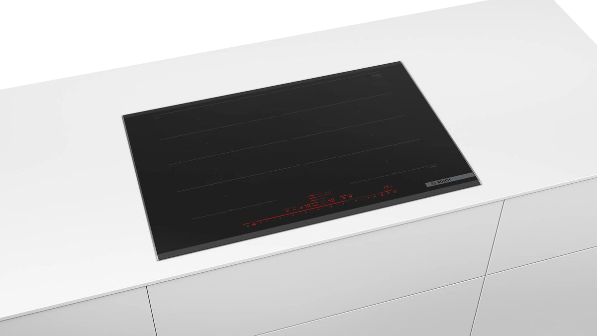 Plită cu inducție Bosch PXY875DC1E, Seria 8, 80 cm, neagră