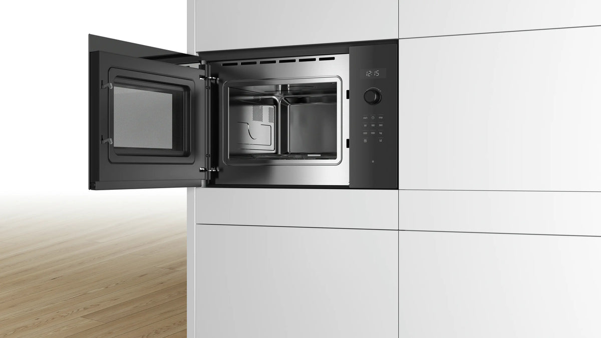Cuptor cu microunde încorporabil Bosch BFL554MB0, Seria 6, negru