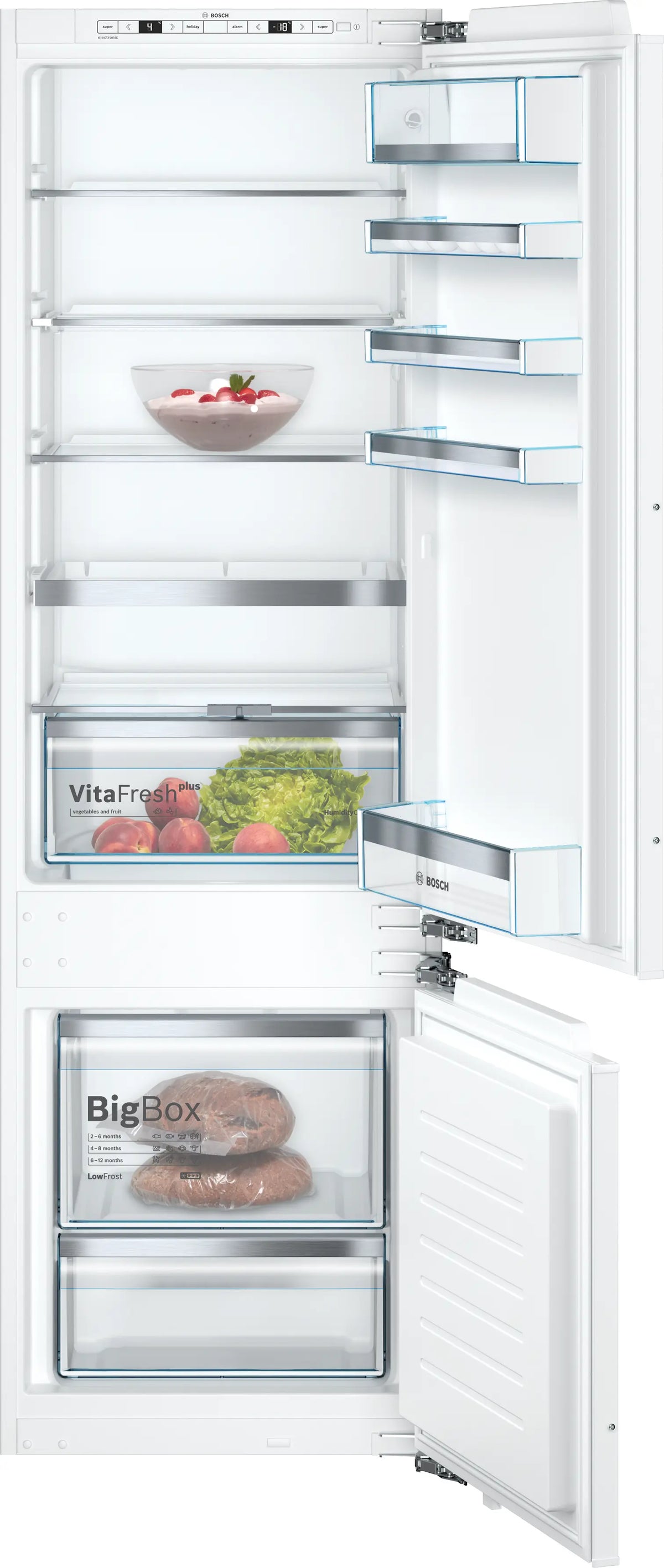 Combină frigorifică încorporabilă Bosch KIS87AFE0, Seria 6, 272 l