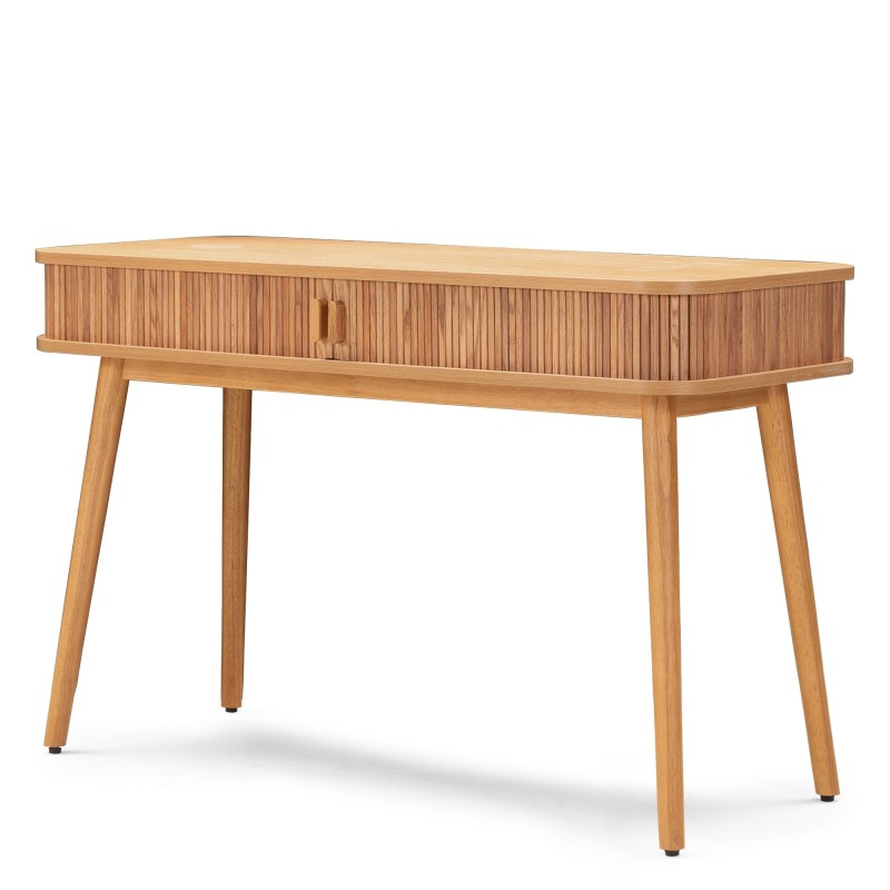 Birou Clemente, cu lamele, 120 cm, stejar natur