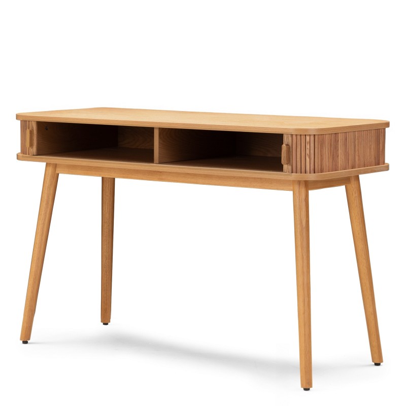 Birou Clemente, cu lamele, 120 cm, stejar natur