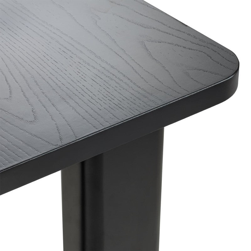 Birou/consolă Lichi, 120 cm, negru, cu arcade
