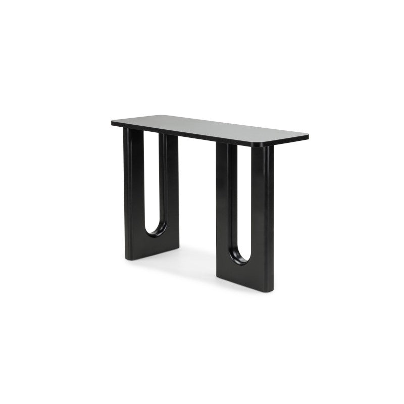 Birou/consolă Lichi, 120 cm, negru, cu arcade