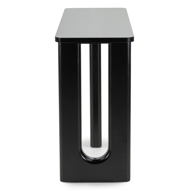Birou/consolă Lichi, 120 cm, negru, cu arcade