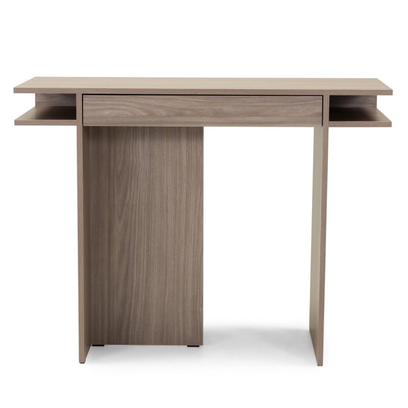 Birou/consolă Kanso, cu sertar, 120 cm, stejar perlat