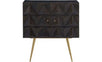 Comoda Bruxelles, lemn masiv/ MDF/ PAL, maro inchis, 80 x 42,5 x 85 cm