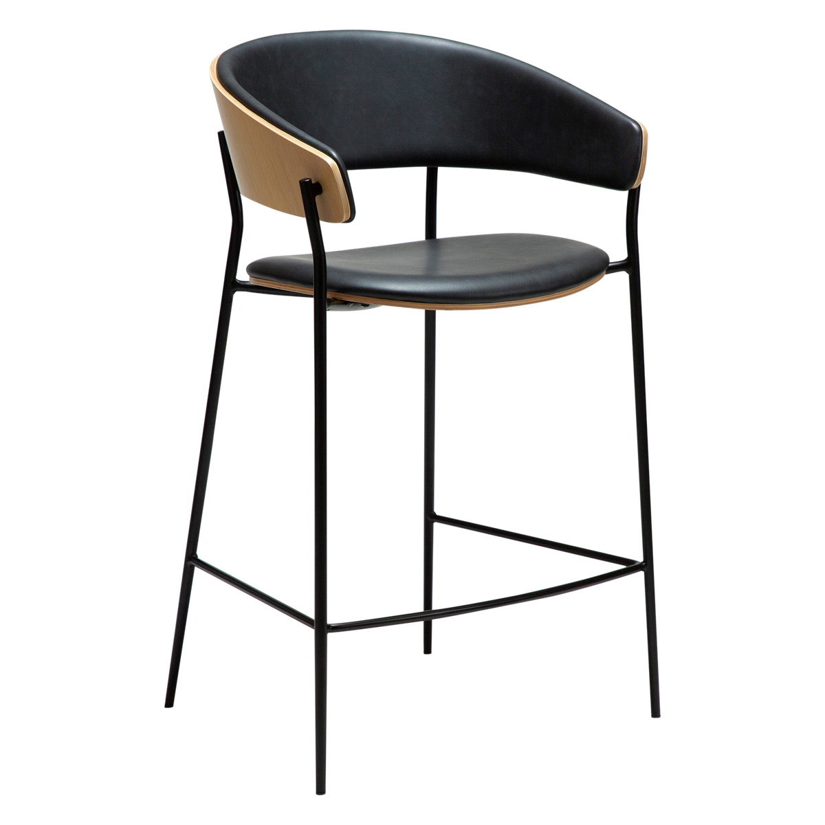 Scaun de bar DAN-FORM Crib, negru/bej, 300200690