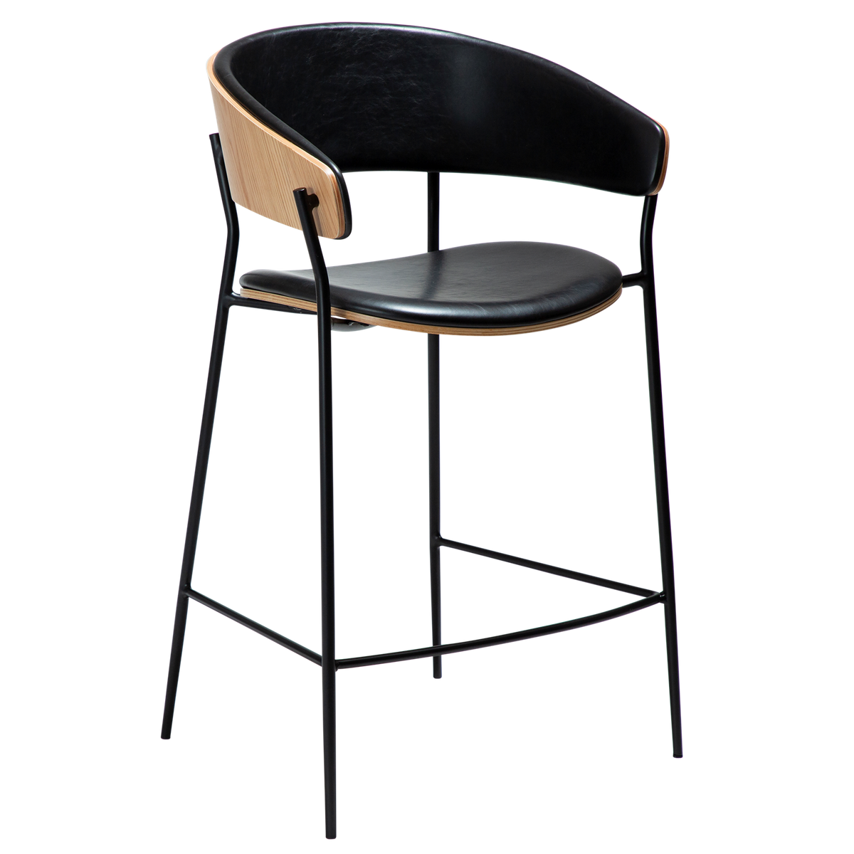Scaun de bar DAN-FORM Crib, negru/bej, 300200630