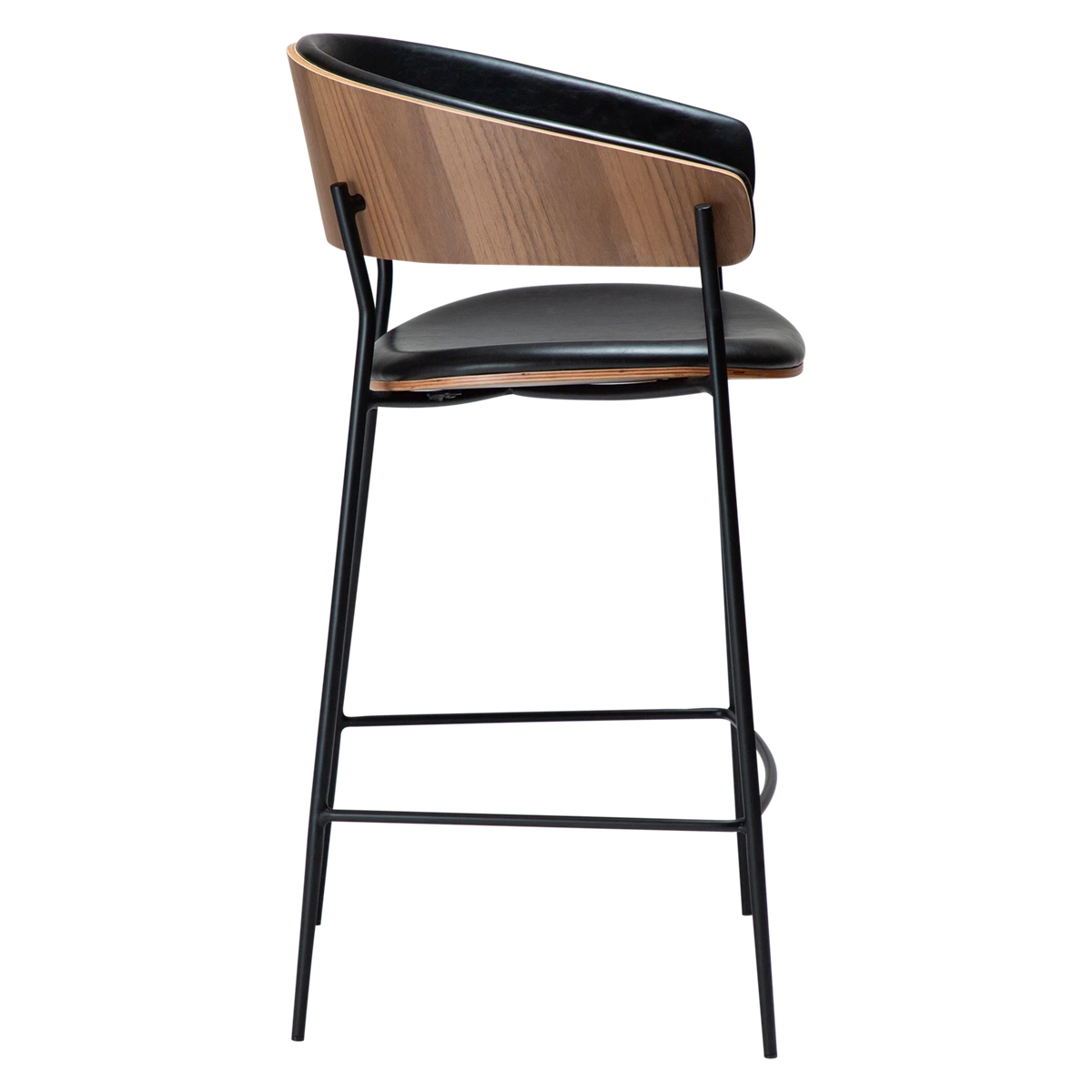 Scaun de bar CRIB Negru/Nuc 300200650