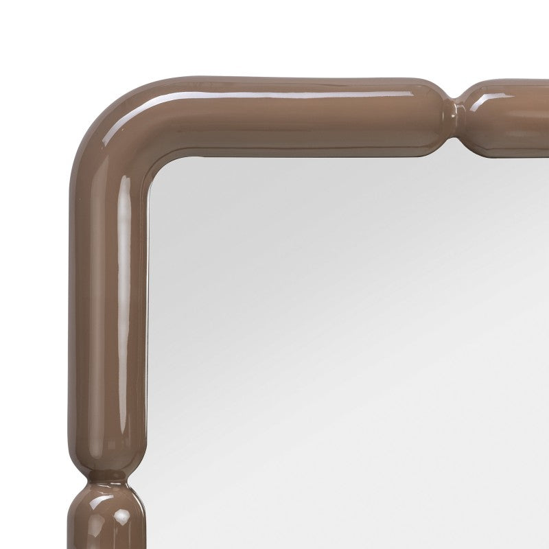 Oglindă decorativă de perete Ava, 160x60 cm, maro deschis/mocha, lucioasă