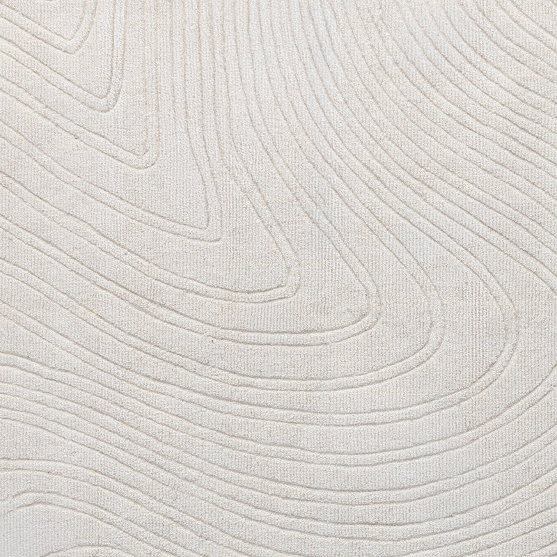 Covor Asa, dreptunghiular, 120x180 cm, lână, crem, model cu linii neregulate