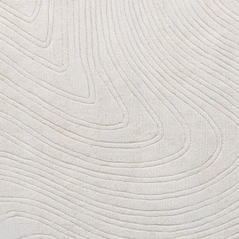 Covor Asa, dreptunghiular, 160x230 cm, lână, crem, model cu linii neregulate