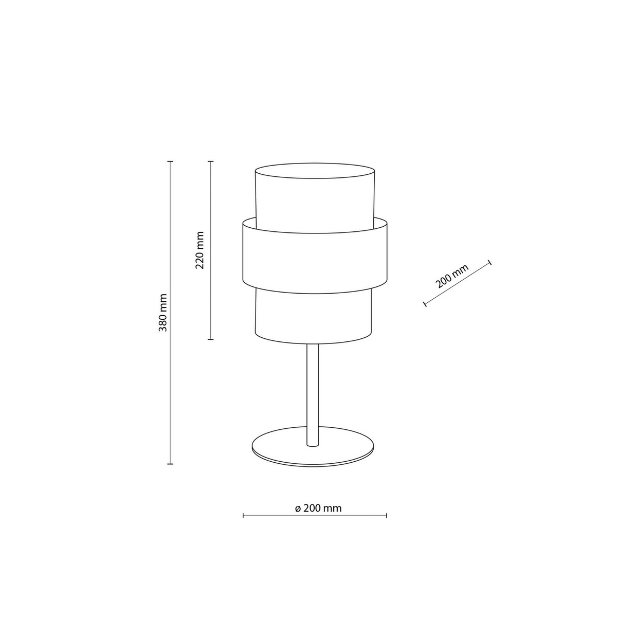 Veioză TK Lighting Calisto, negru, 5895