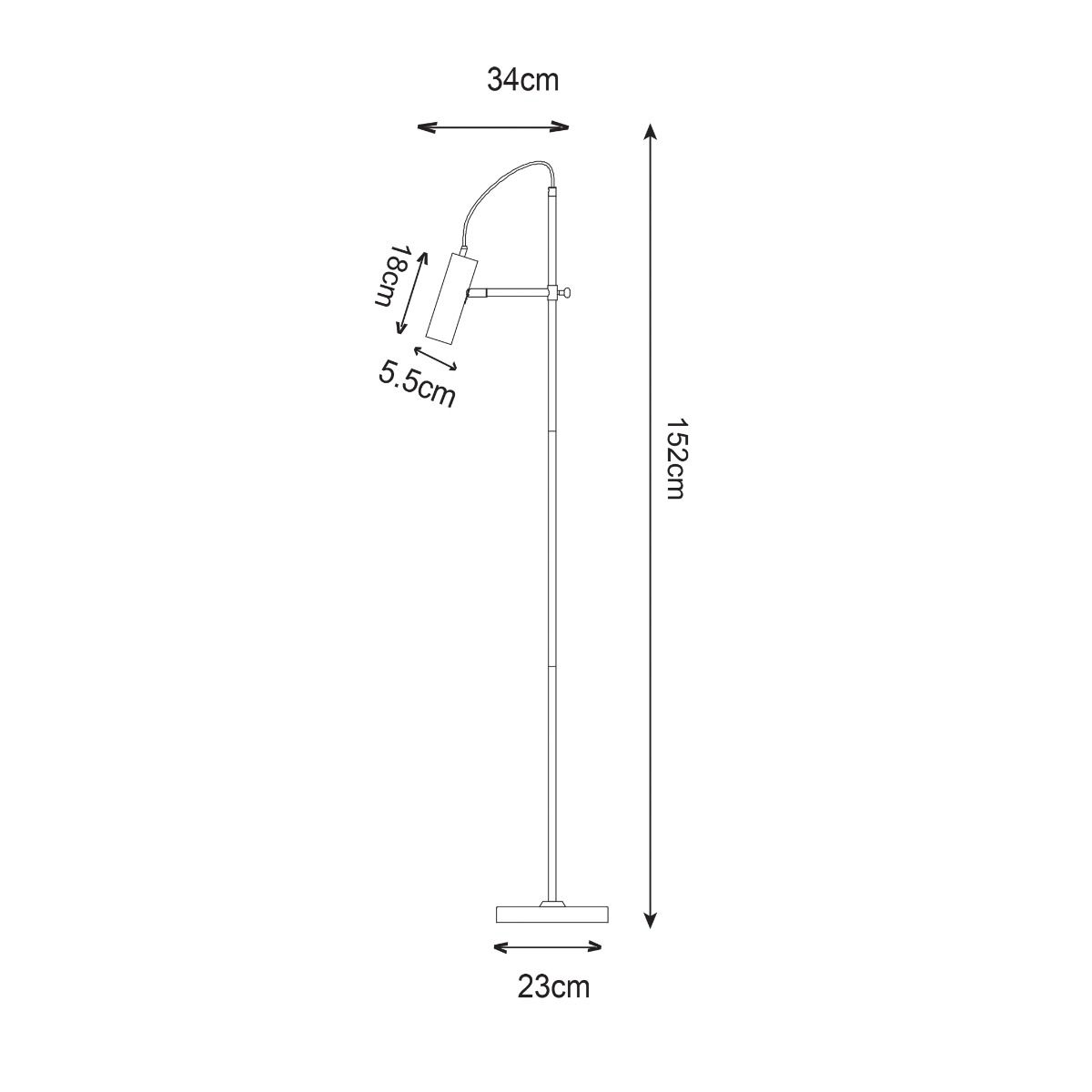 Lampa Zumaline Tenso 152x23x34 Negru 003064-009178