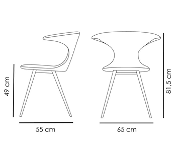 Scaun DAN-FORM Flair, negru, 100222440