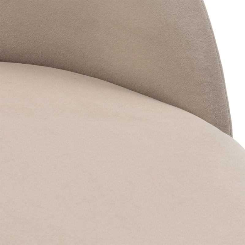 Scaun rotativ Enzo, forme rotunjite, crem, catifea