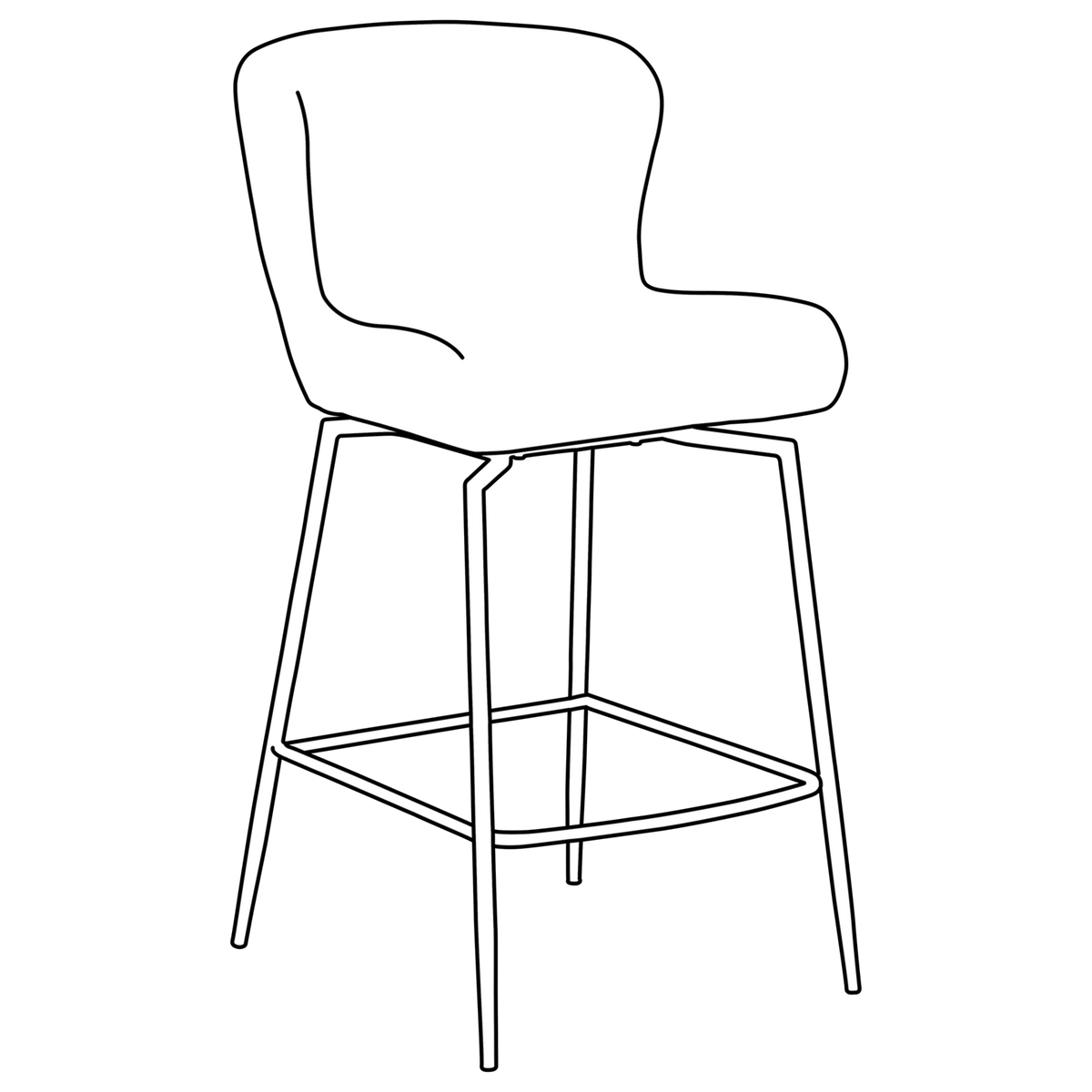 Scaun de bar DAN-FORM Glam, maro, 300308304