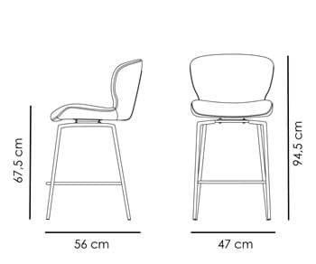 Scaun de bar DAN-FORM Glory, măsliniu, 300330122