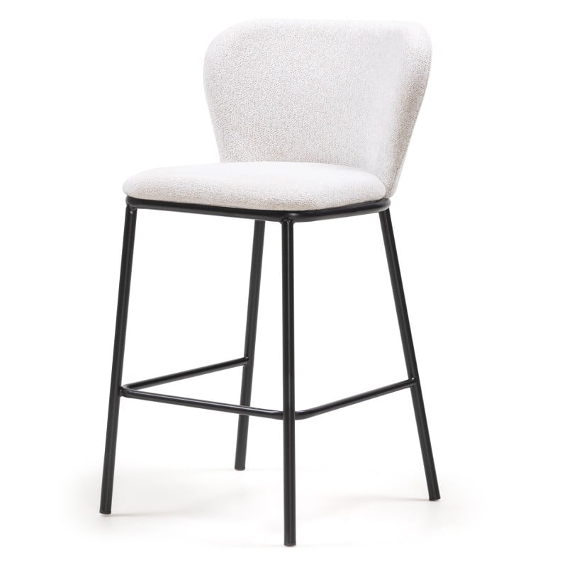 Scaun de dining Yasmin, ecru/picioare negre