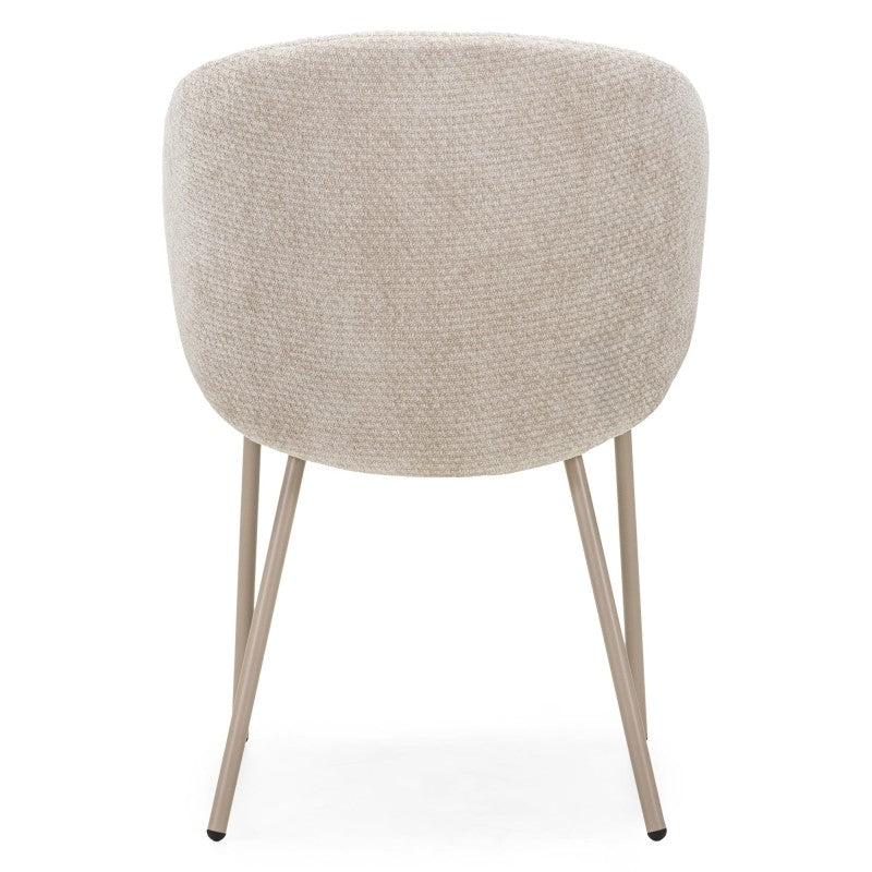 Scaun de dining Adrano, bej deschis/picioare bej