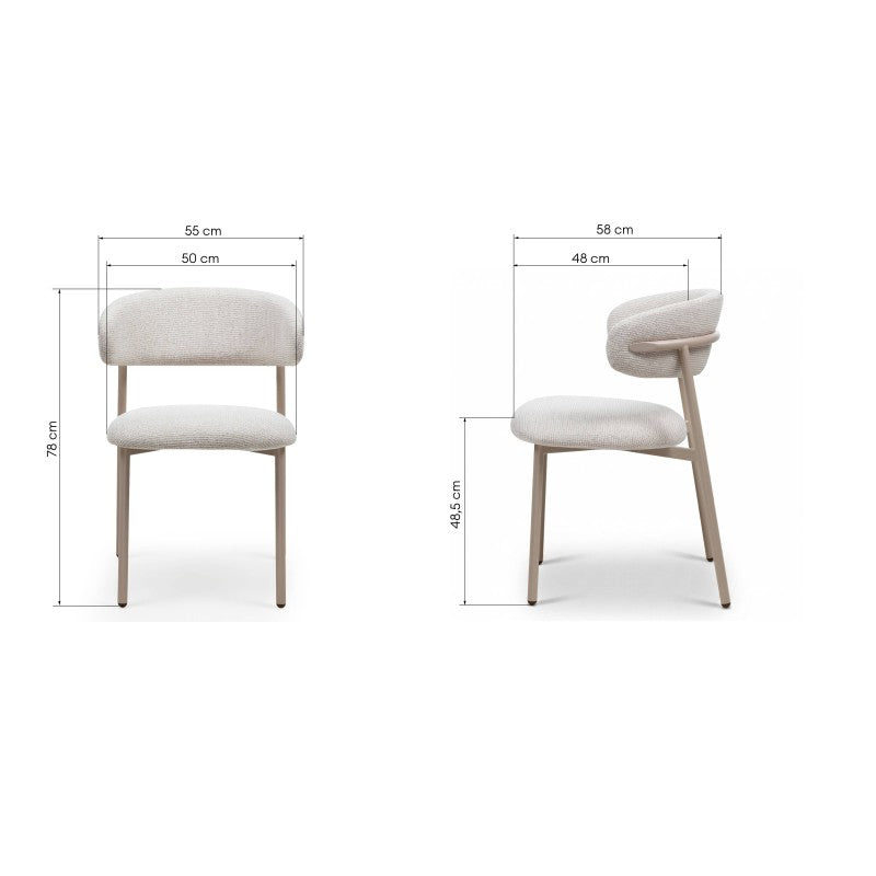 Scaun de dining Fresno, bej