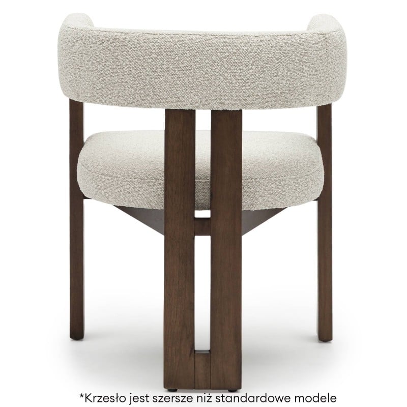 Scaun de dining Hailey, crem/nuc, bouclé