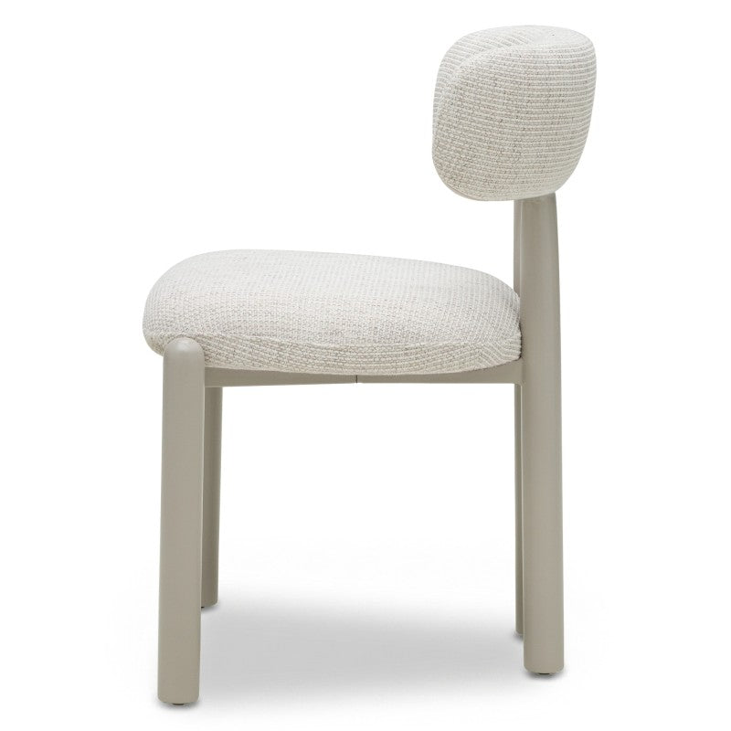 Scaun de dining Lana, crem bej/picioare crem