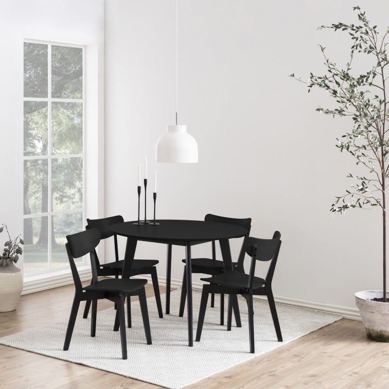 Scaun de dining Roxby, negru