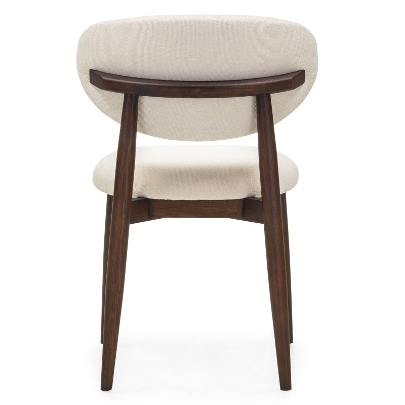 Scaun de dining Senya, ecru/nuc