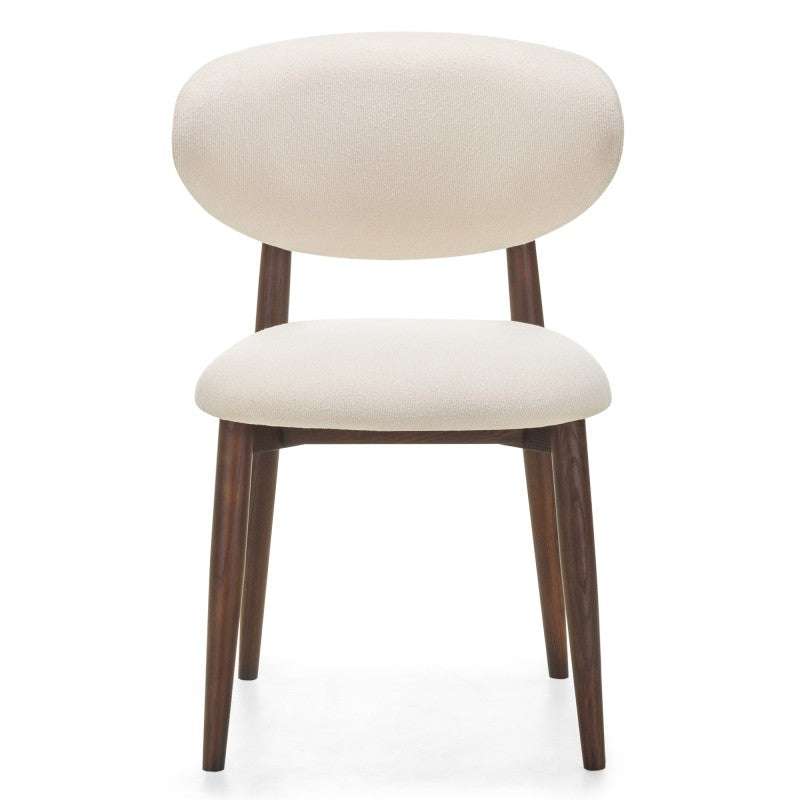Scaun de dining Senya, ecru/nuc