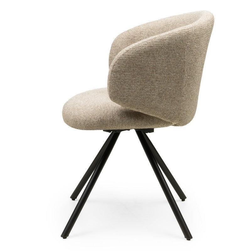 Scaun rotativ Pearl, mocha, picioare negre