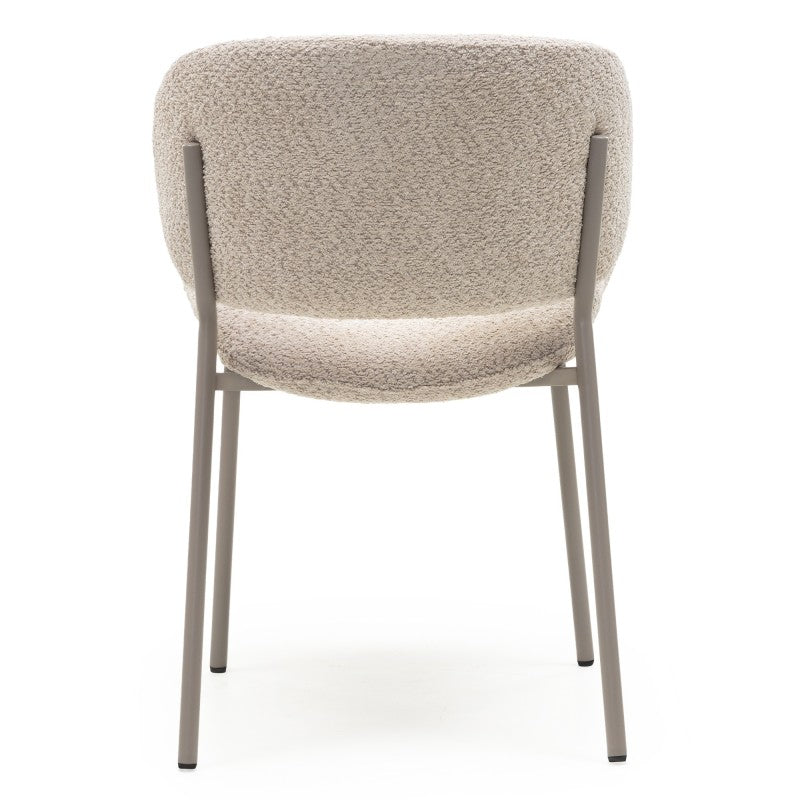 Scaun tapițat Safira, bej, bouclé