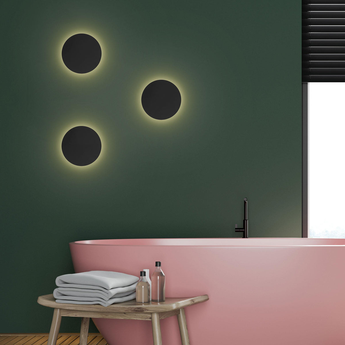 Aplică TK Lighting Luna, negru, 20 cm, 6012