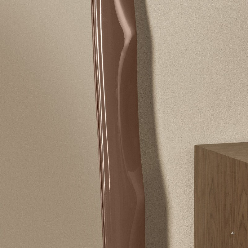 Oglindă Noelle, dreptunghiulară, 180x80 cm, maro deschis/mocha, lucioasă