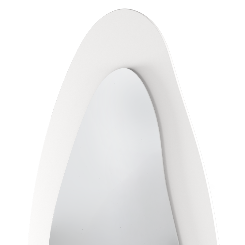 Oglindă de podea Mara, cu iluminare LED, 63x160 cm, formă neregulată, albă